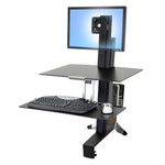 Ergotron WorkFit-S, Single LD Workstation with Worksurface (Black)